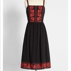 Modcloth Embroidered Midi Sundress NWT